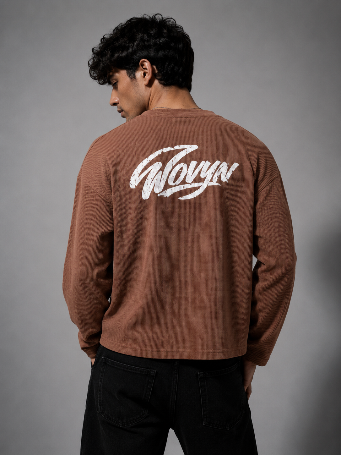 Waffle Oversized Tee – Full Sleeve