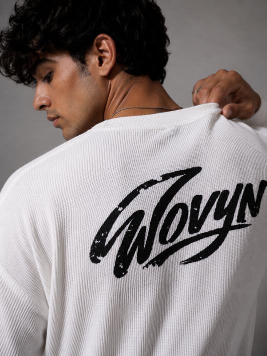 Waffle Oversized Tee – Full Sleeve