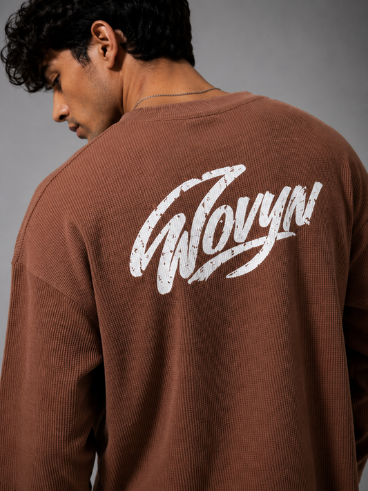 Waffle Oversized Tee – Full Sleeve