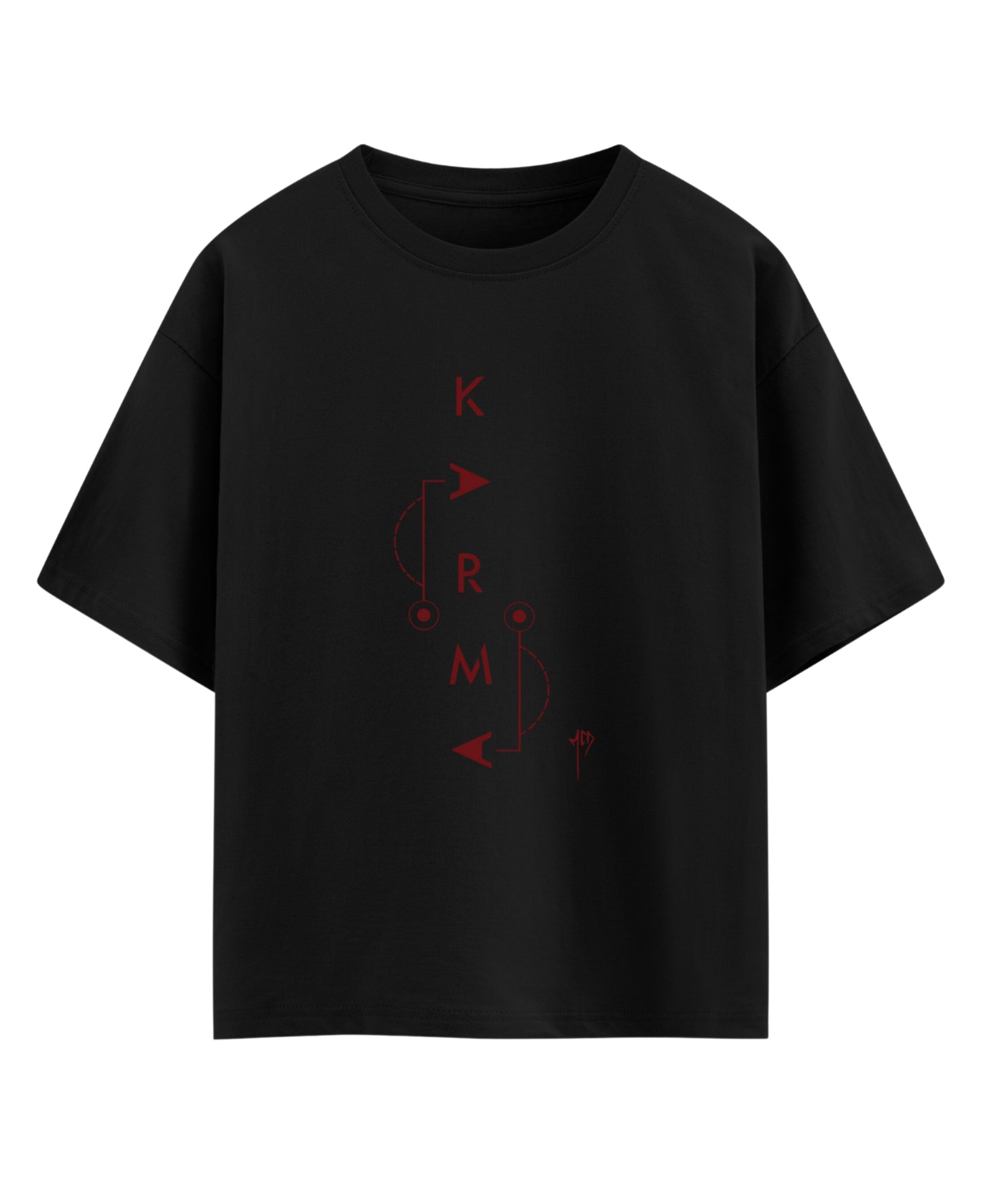 Black Oversized T-shirt Front Design