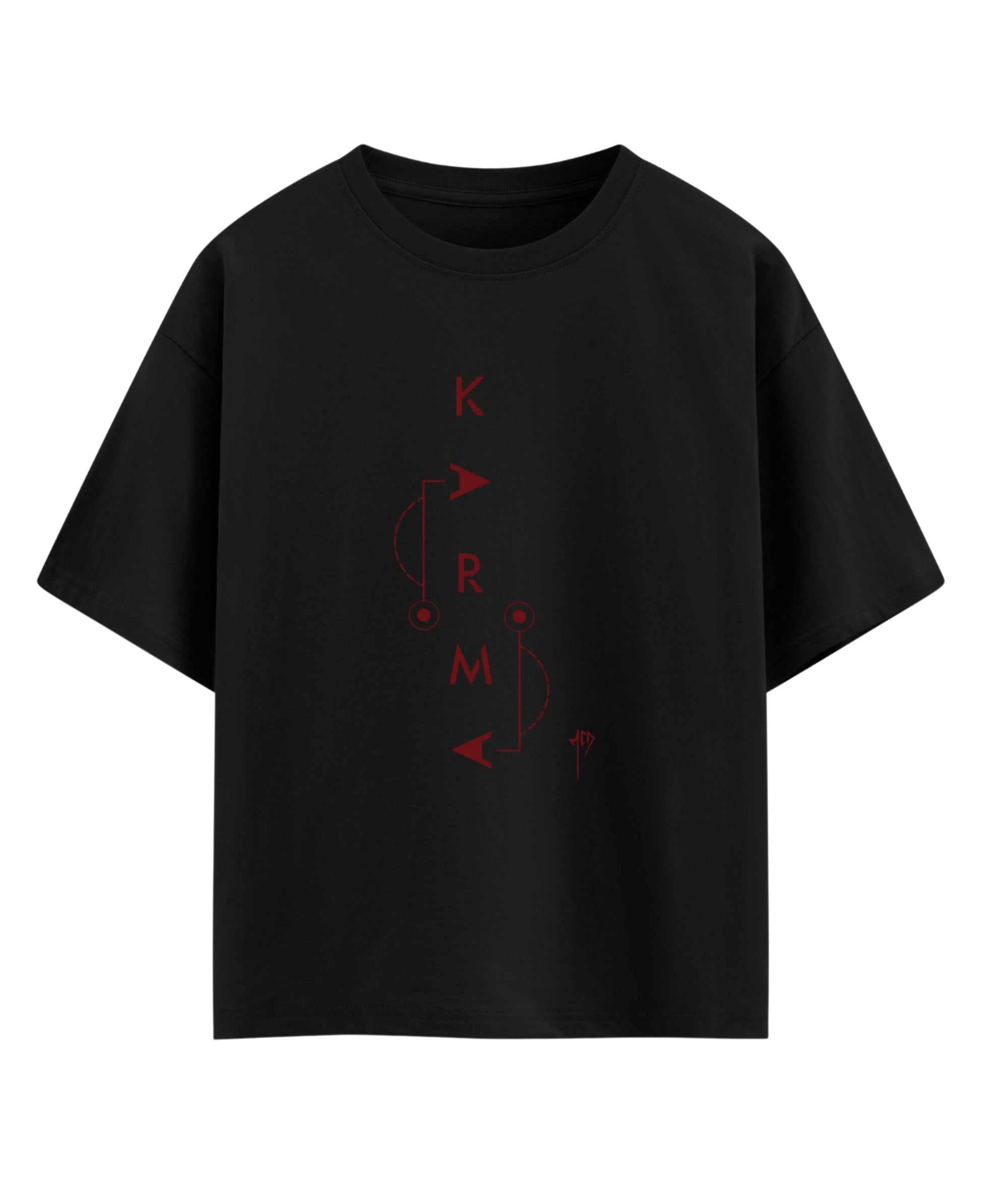 Black Oversized T-shirt Front Design