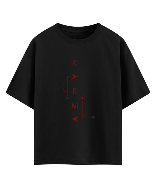 Black Oversized T-shirt Front Design