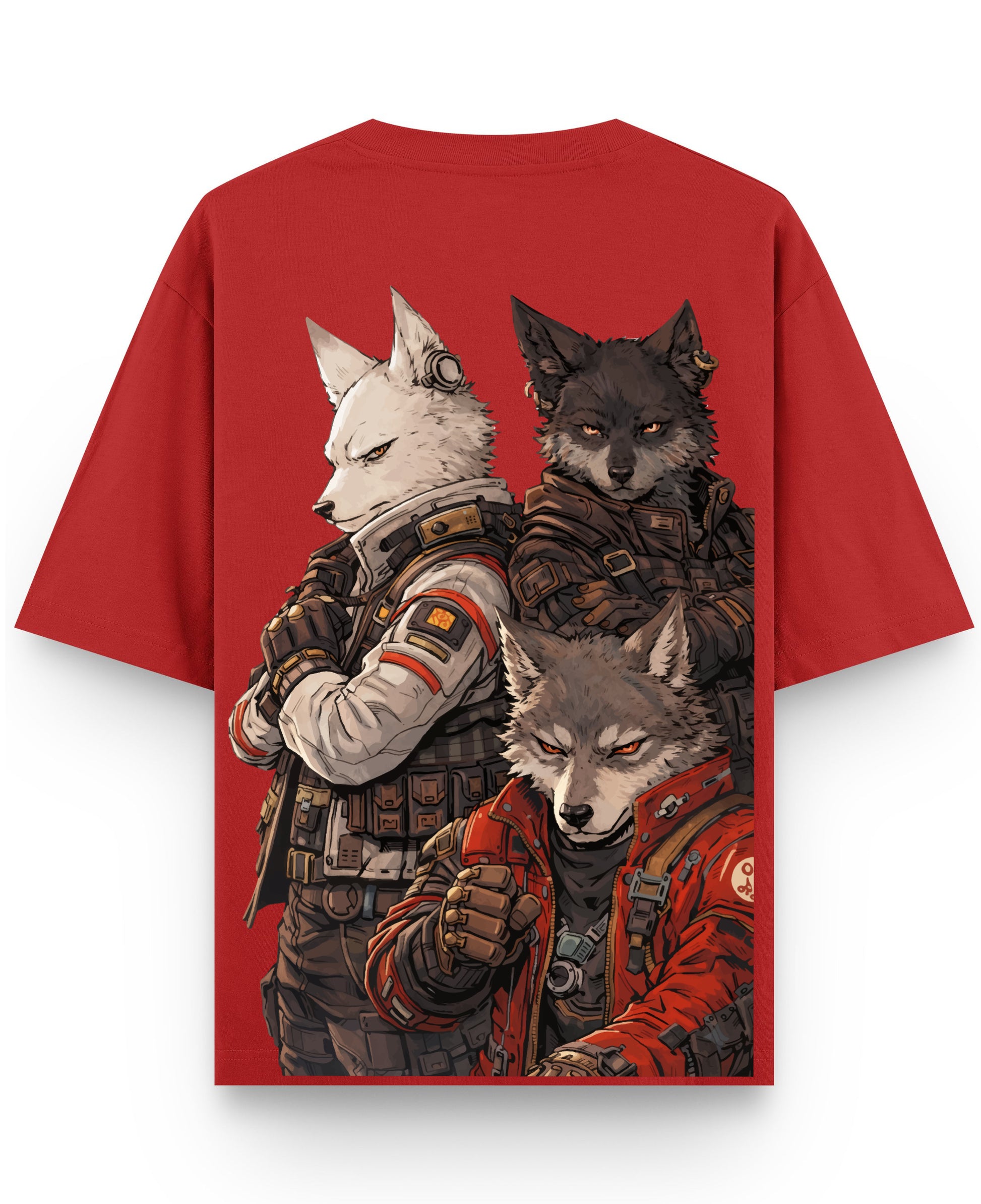 Red Oversized T-shirt Back Design