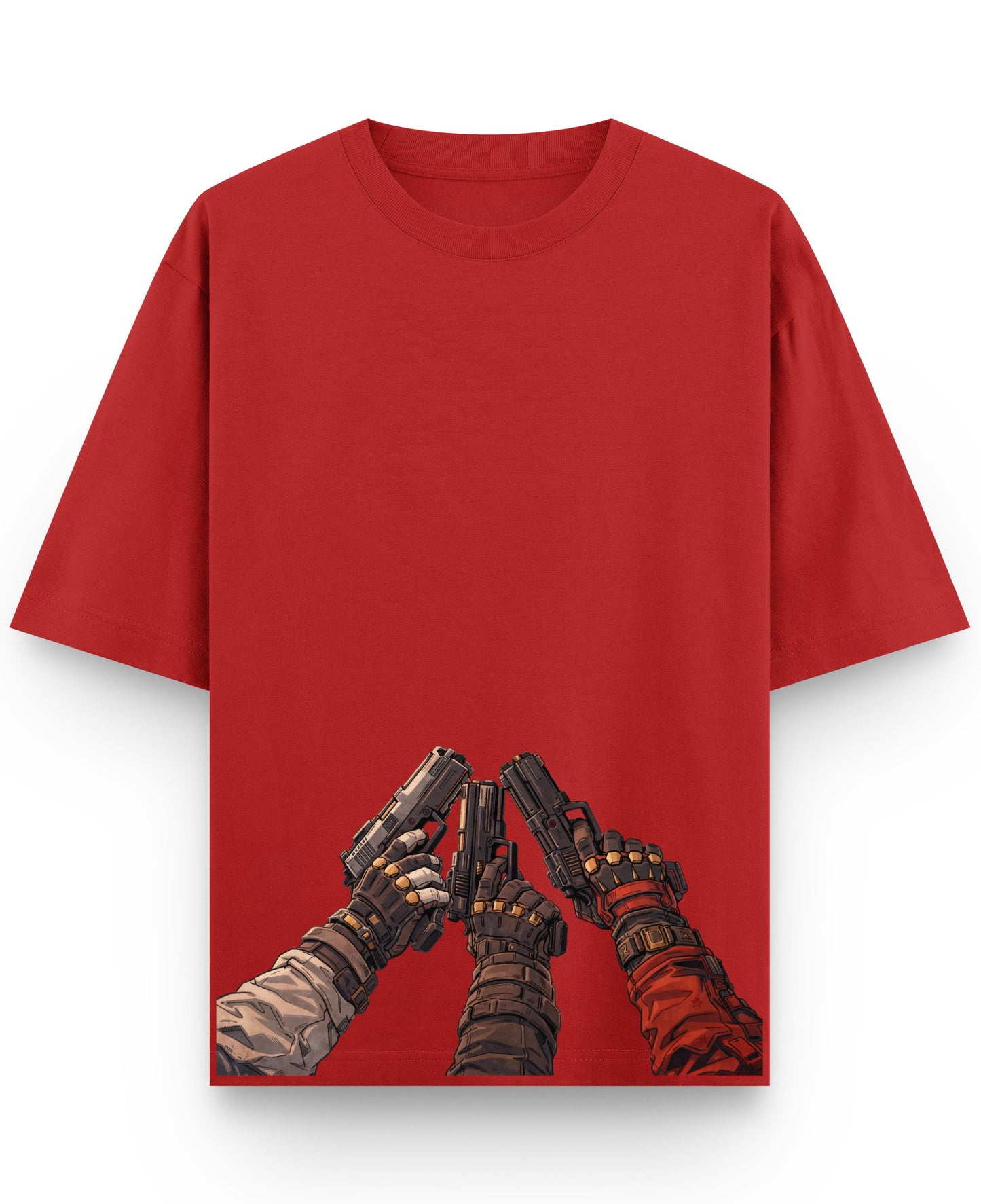 Red Oversized T-shirt Front Design