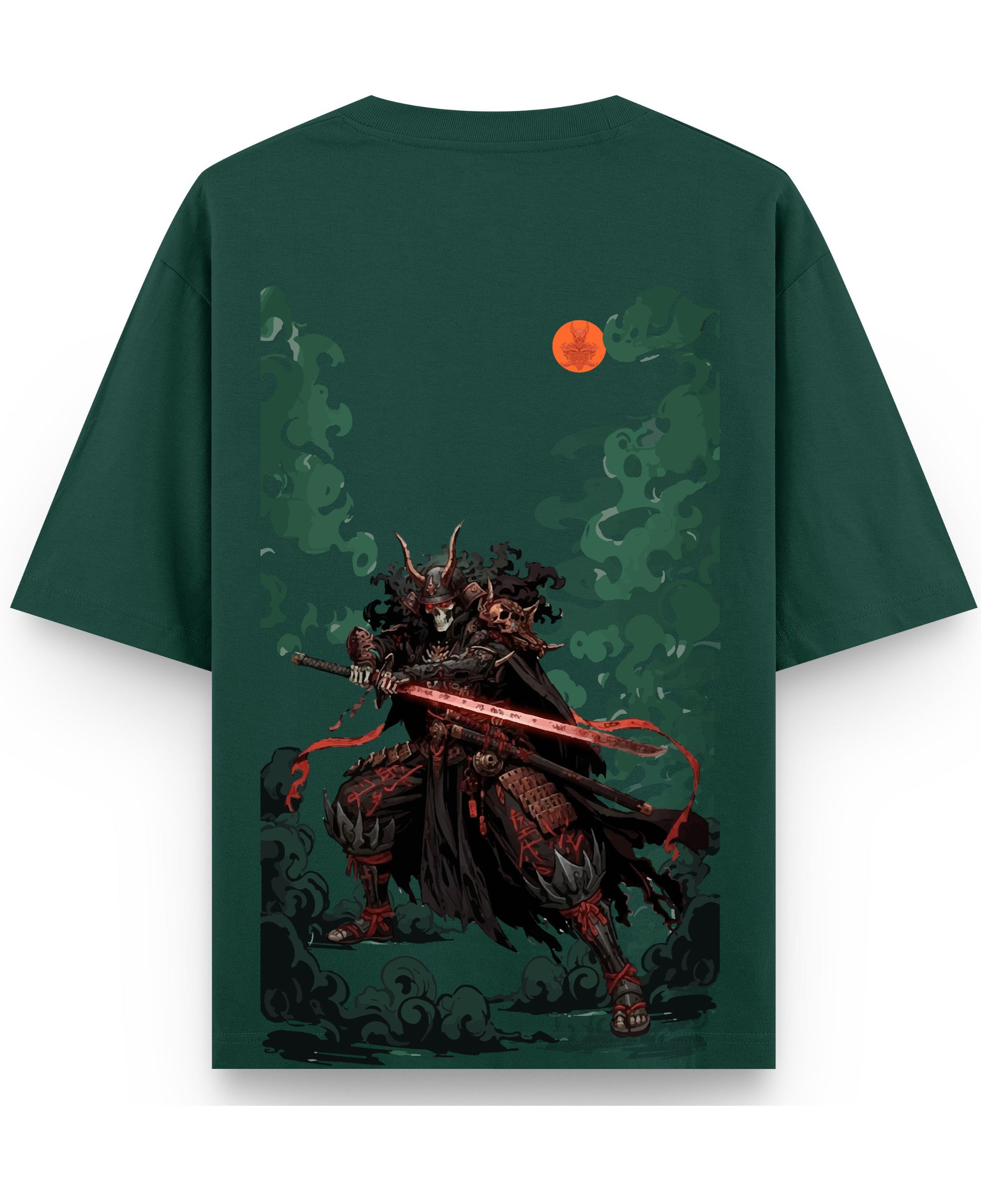 Bottle Green Oversized T-Shirt Back Design