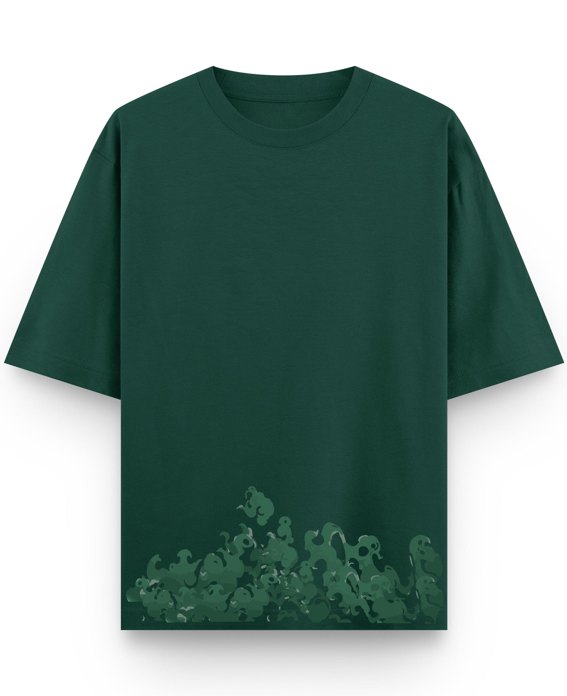 Bottle Green Oversized T-Shirt Front Design