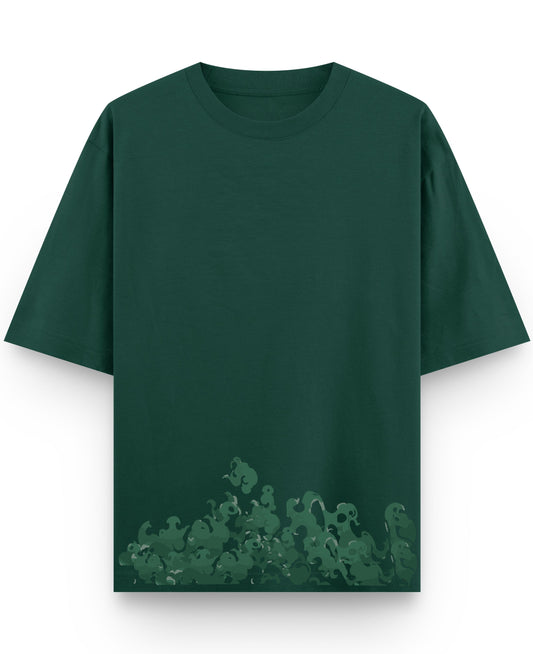 Bottle Green Oversized T-Shirt Front Design