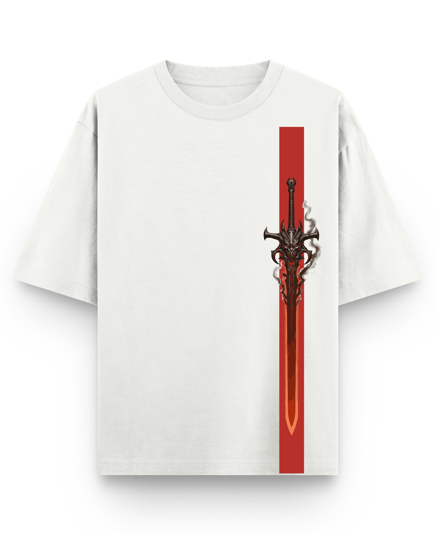 Off White Oversized T-shirt Front Design