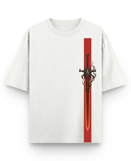 Off White Oversized T-shirt Front Design