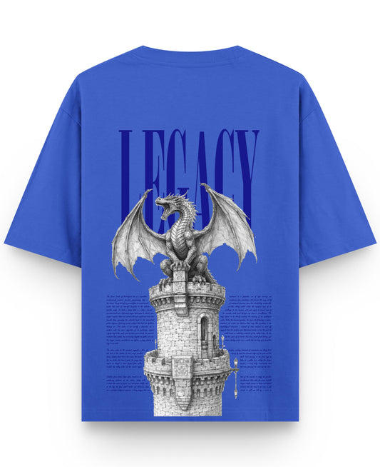 Royal Blue Oversized T-Shirt Back Design