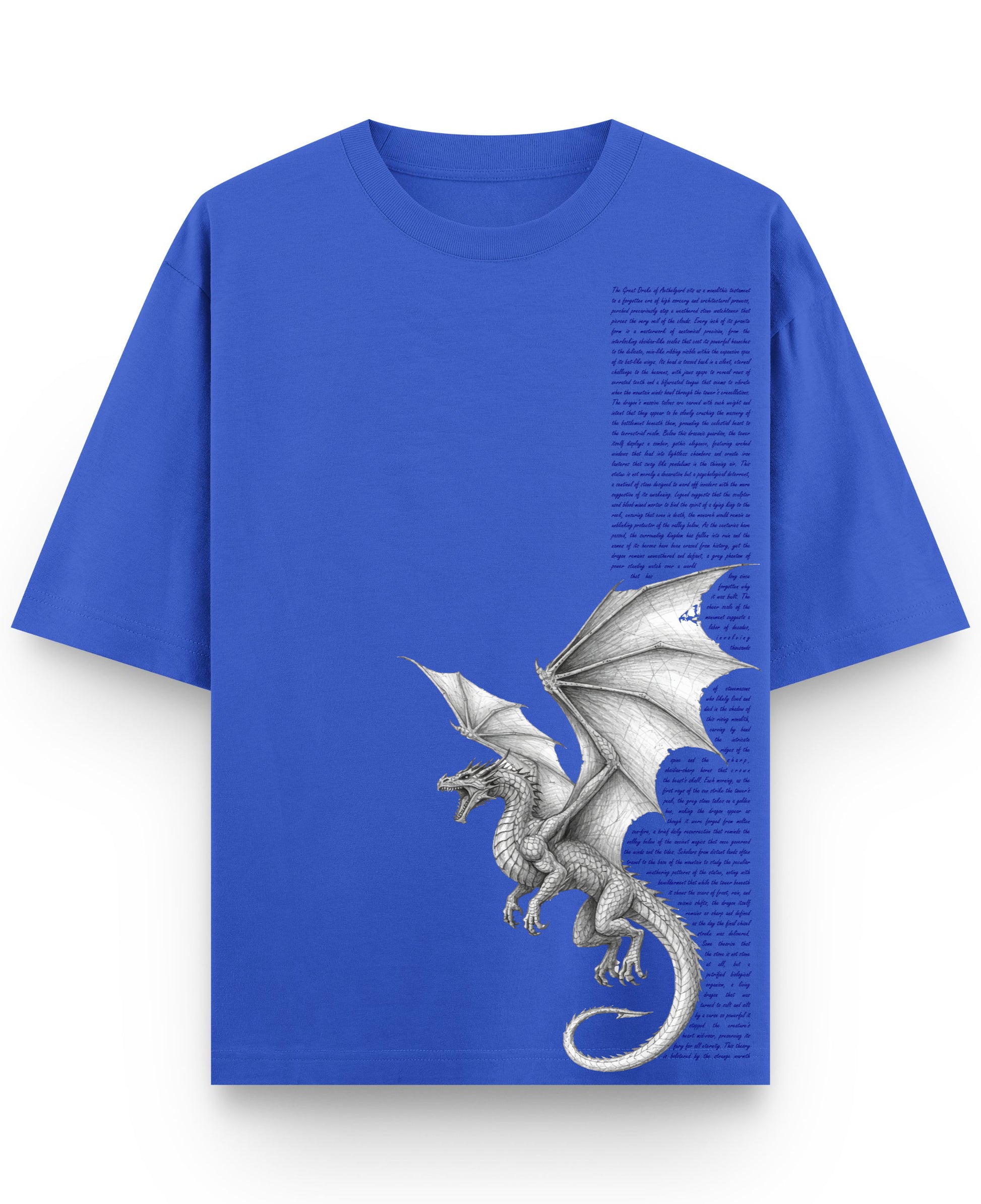 Royal Blue Oversized T-Shirt Front Design