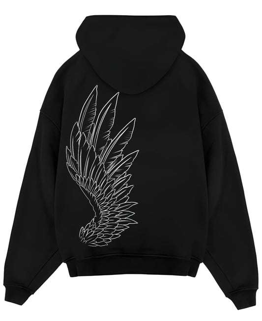 Black Oversized Hoodie Back Design